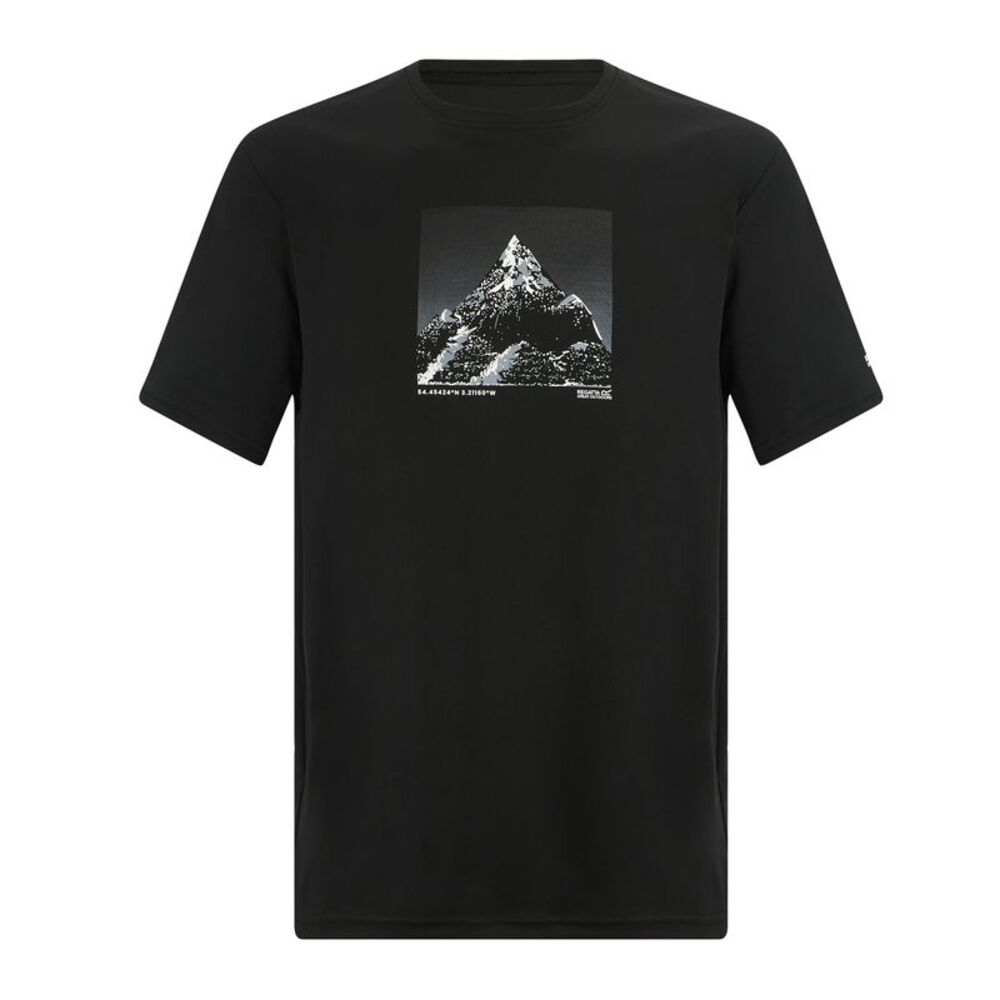 Regatta Mens Fingal Mountain T-Shirt / Black